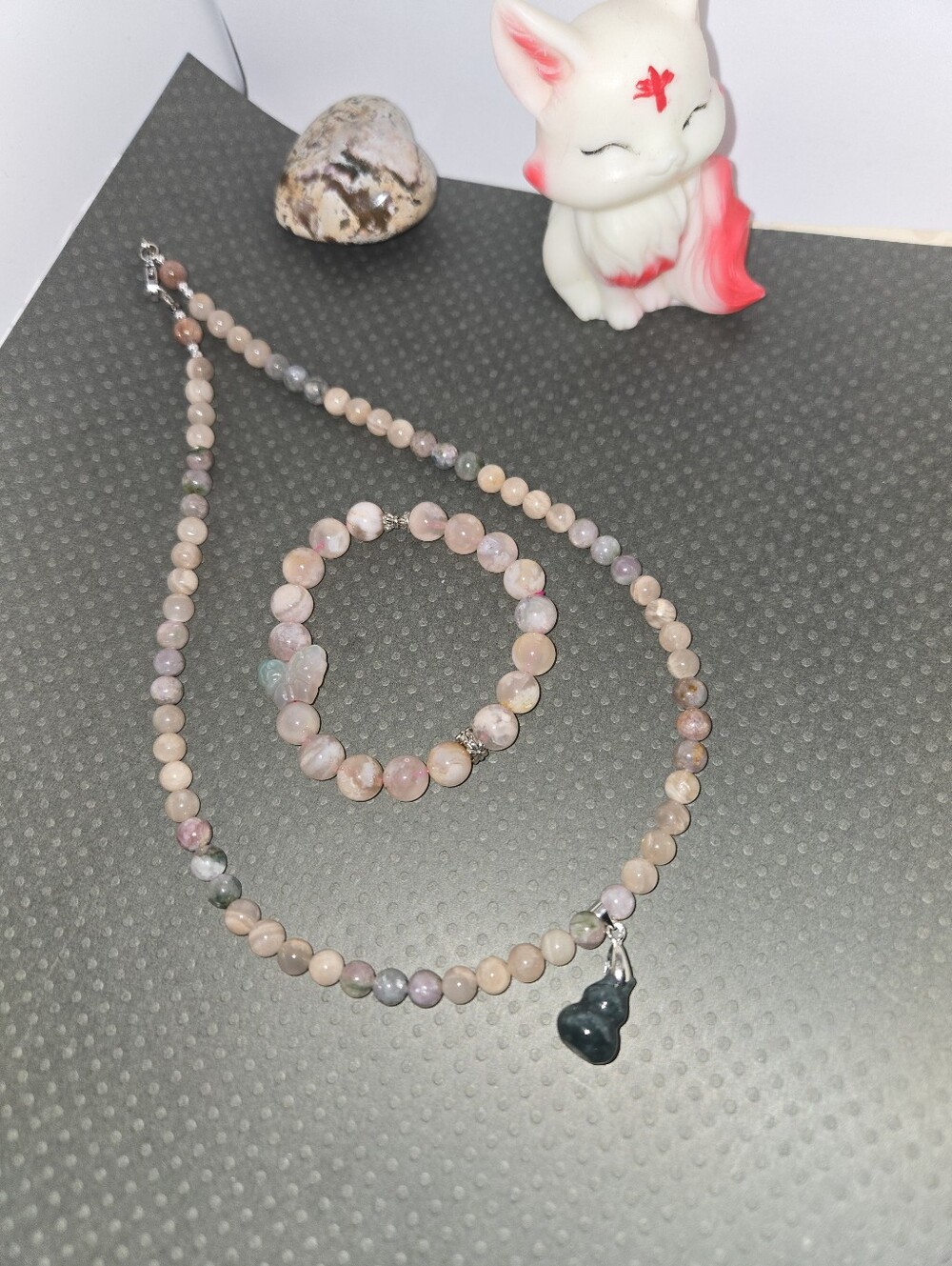 Peach Moonstone Necklace